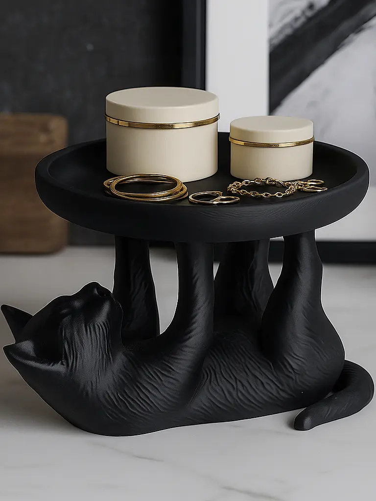 Decorative hand shaped tray for jewelry keys candles and home decor