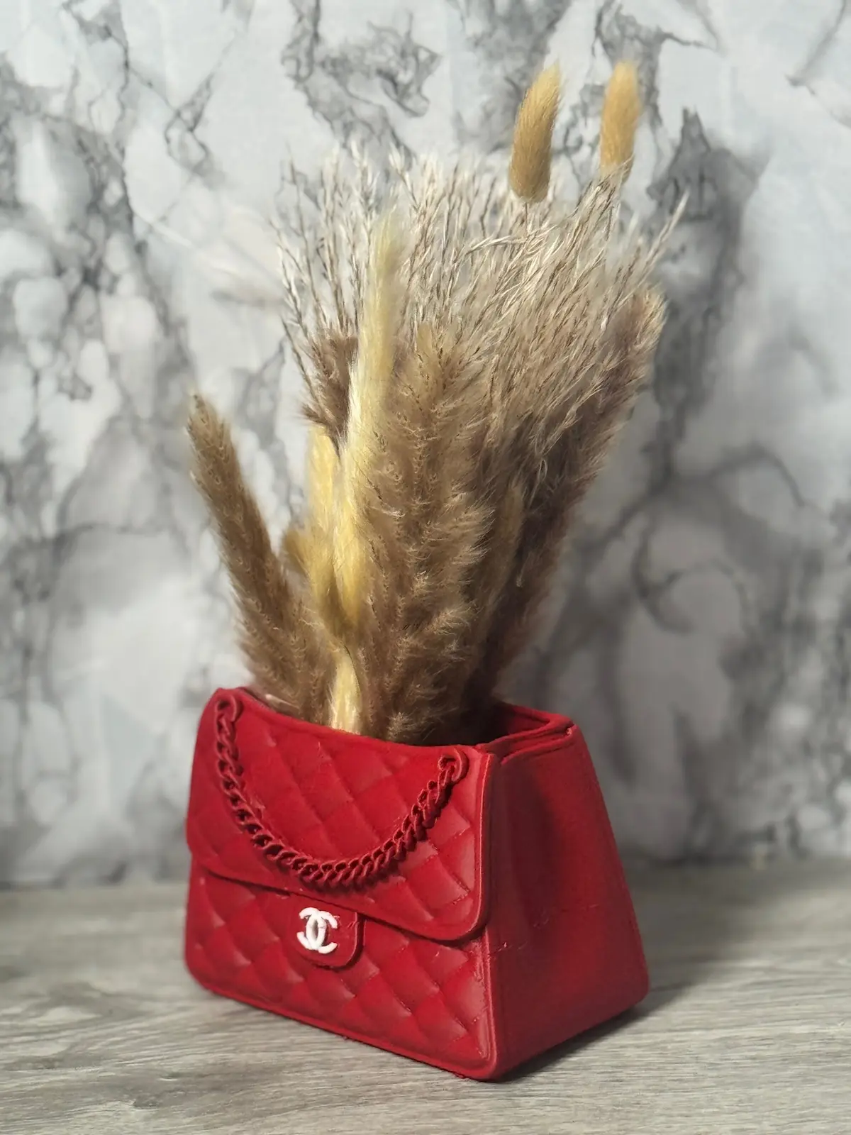 Luxury handbag inspired decorative vase for flowers and home decor
