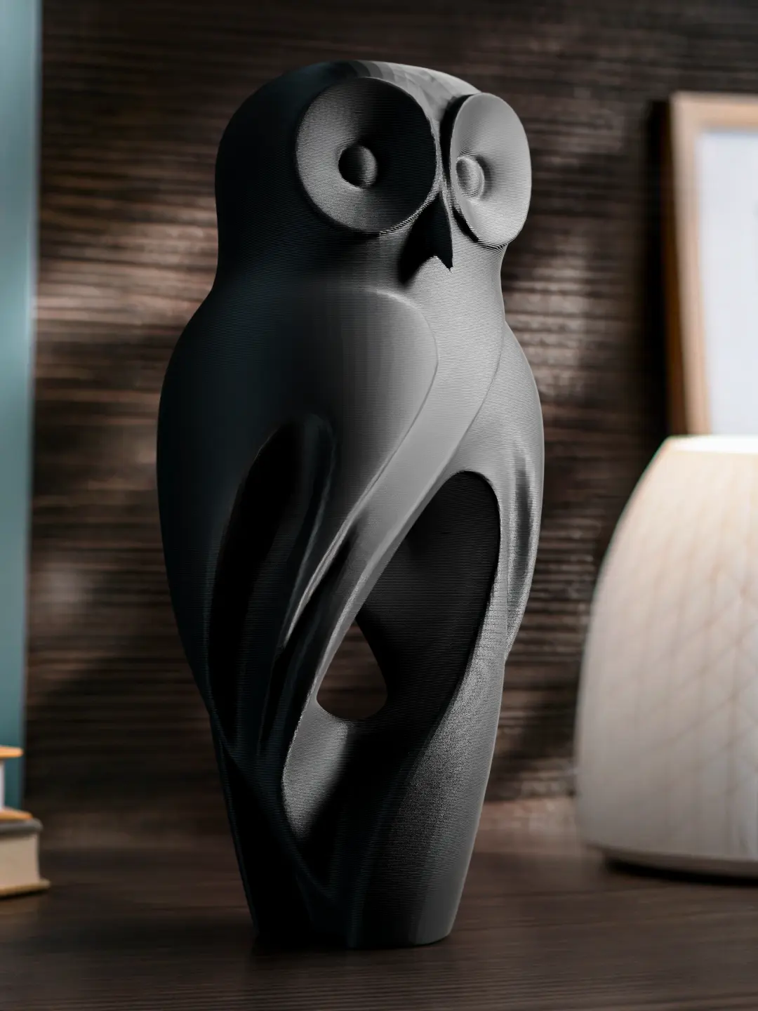Modern decorative owl sculpture for bookshelves desks and home decor