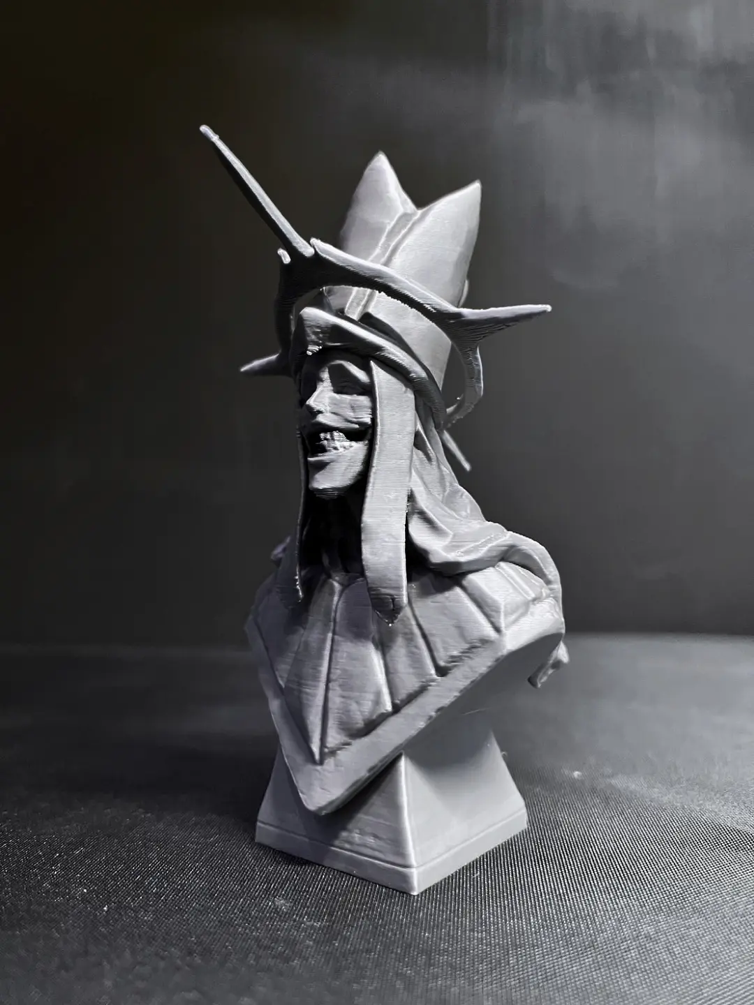 Detailed Statue of Liberty bust 3D printed collectible display sculpture